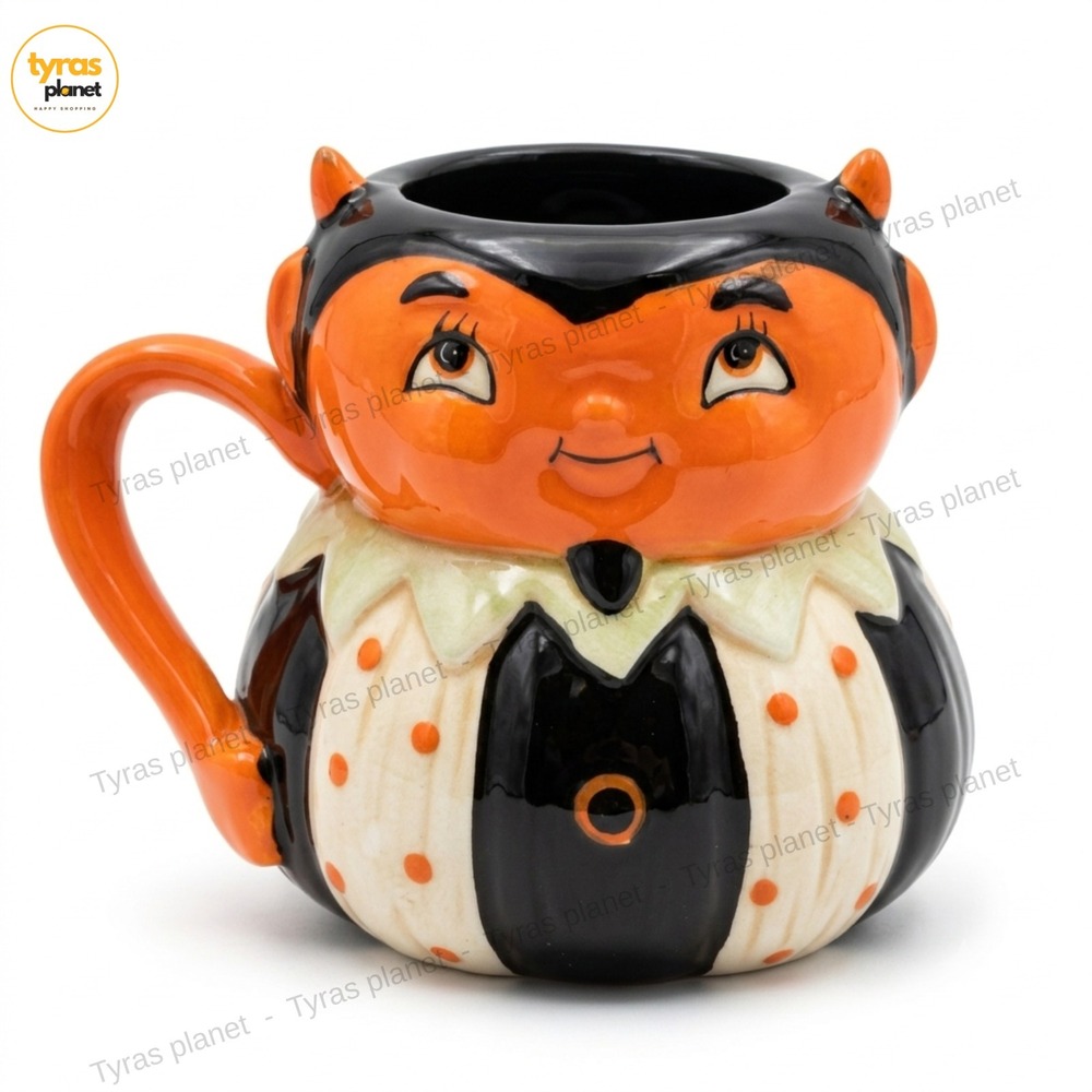 Johanna Parker Design for Transpac‎ Halloween HAPPY DEVIL PUMPKIN PEEP Mug